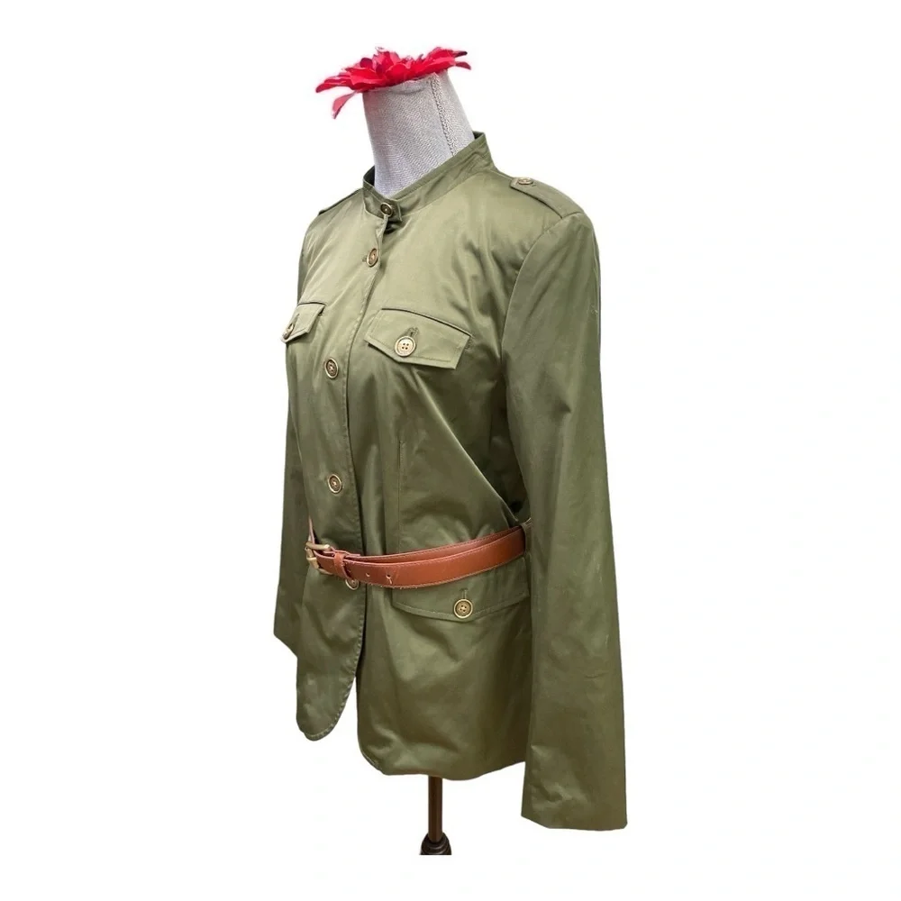 MICHAEL KORS Army women’s  Green Utility Jacket in a size 12